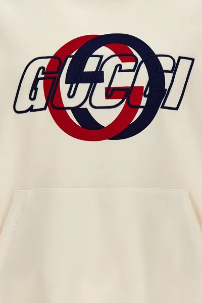 Shop Gucci Men Logo Hoodie In White