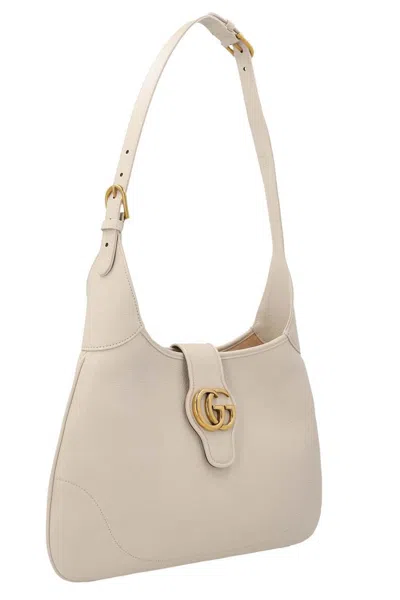 Shop Gucci Women 'aphrodite' Midi Shoulder Bag In White