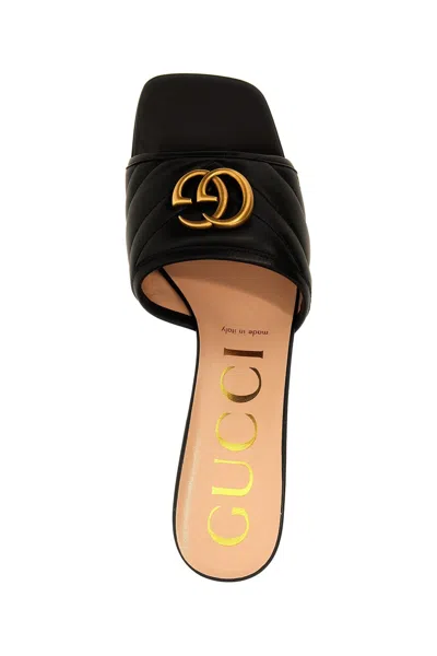 Shop Gucci Women 'doppia G' Sandals In Black
