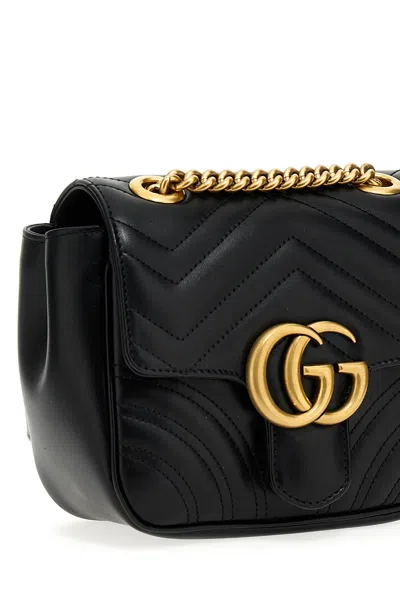 Shop Gucci Women 'gg Marmont' Mini Crossbody Bag In Black
