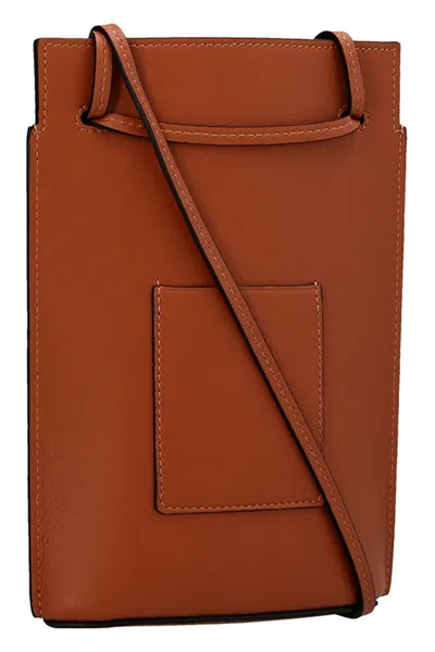 Shop Loewe Women 'dice Pocket' Crossbody Bag In Brown