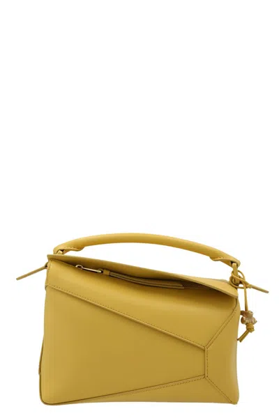 Shop Loewe Women 'puzzle Edge Monochrome' Small Handbag In Yellow