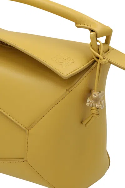 Shop Loewe Women 'puzzle Edge Monochrome' Small Handbag In Yellow