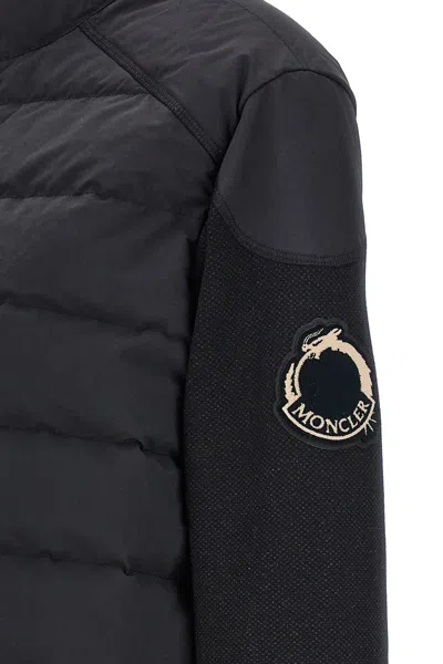 Shop Moncler Women 'anno Del Drago' Padded Cardigan In Black