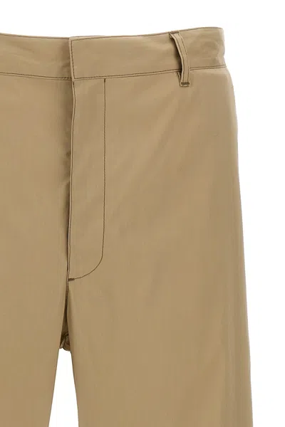 Prada Men Poplin Pants In Cream
