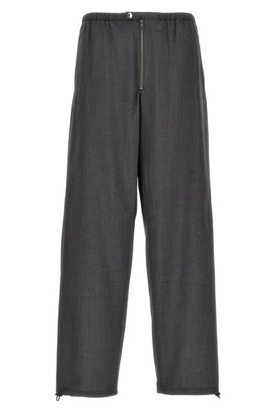 Shop Prada Men Wool Pants In Gray