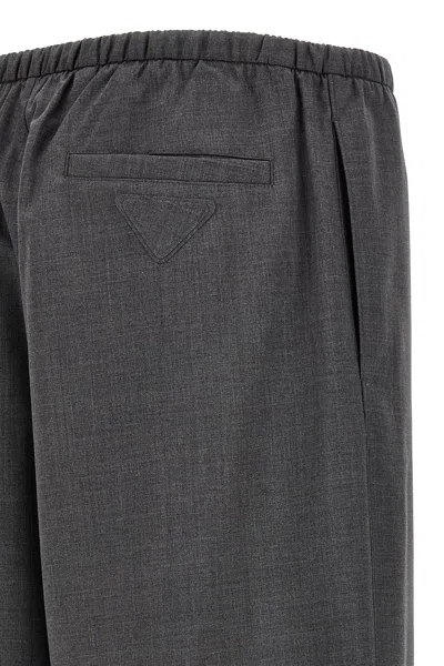Shop Prada Men Wool Pants In Gray