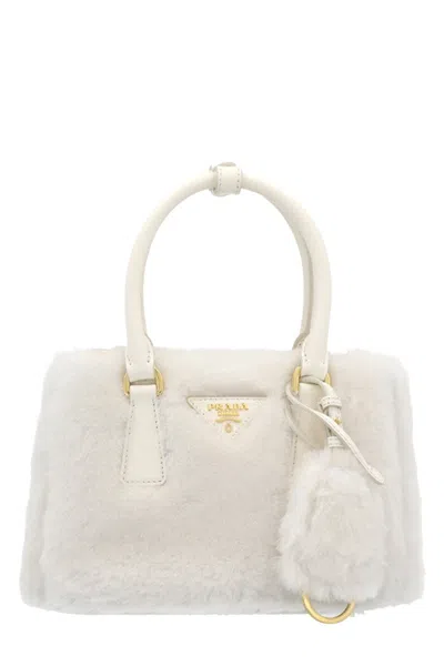 Shop Prada Women 'galleria' Mini Handbag In White