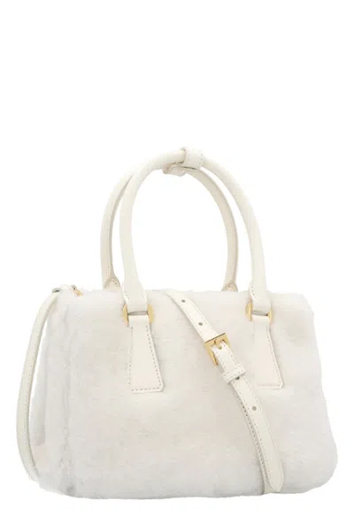 Shop Prada Women 'galleria' Mini Handbag In White