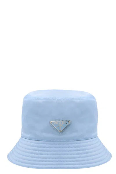 Shop Prada Women Logo Bucket Hat In Blue
