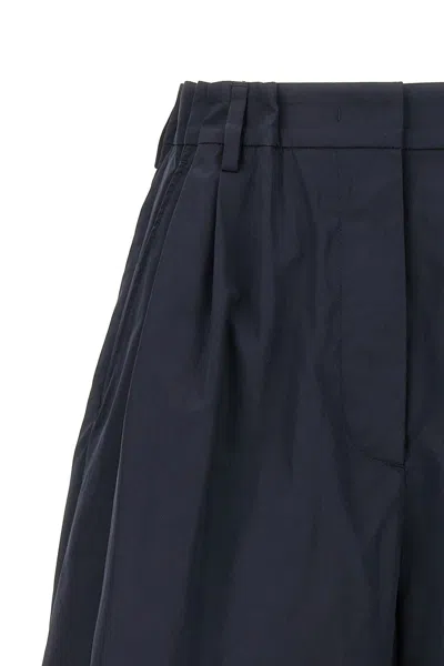 Shop Prada Women Poplin Shorts In Blue