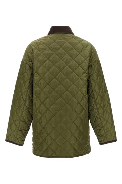 Shop Prada Women Quilted Re-nylon Jacket In Green