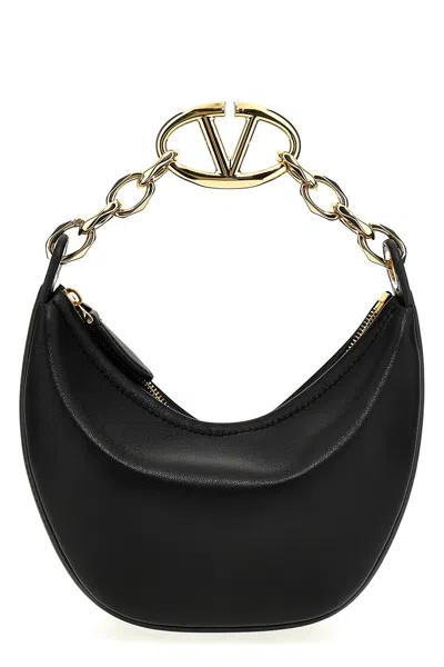 Shop Valentino Garavani Women 'hobo Vlogo Moon Bag' Handbag In Black
