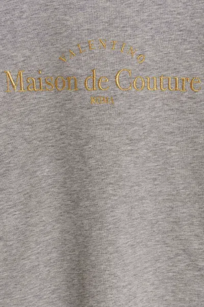 Shop Valentino Garavani Women T-shirt  'maison De Couture'' In Gray