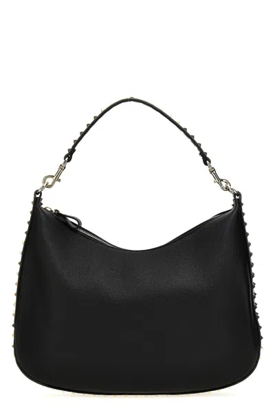 Shop Valentino Garavani Women  Garavani 'hobo Rockstud' Shoulder Bag In Black