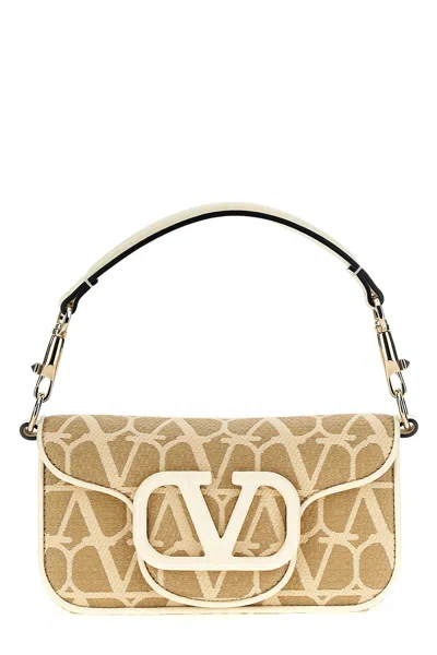 Shop Valentino Garavani Women  Garavani 'locò' Small Shoulder Bag In Cream