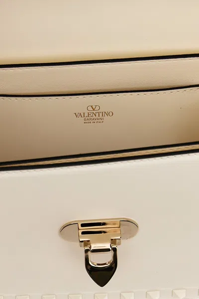 Shop Valentino Garavani Women  Garavani 'rockstud23' Shoulder Bag In White