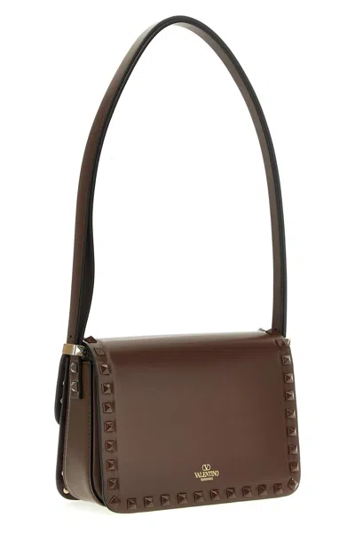 Shop Valentino Garavani Women  Garavani Small Shoulder Bag In Brown
