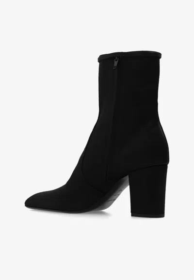 Shop Saint Laurent Betty 70 Satin Ankle Boots In Black