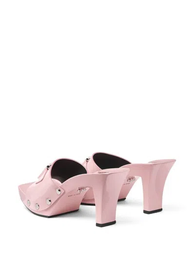 Shop Versace Sandals In English Rose/palladium