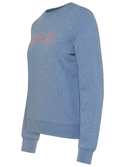 Shop Apc A.p.c. Light Blue Cotton Viva Sweatshirt