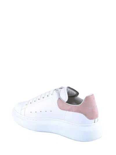 Shop Alexander Mcqueen Oversized Leather Sneakers In White/patchouli 161