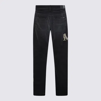 Shop Amiri Black Cotton Denim Jeans In Faded Black