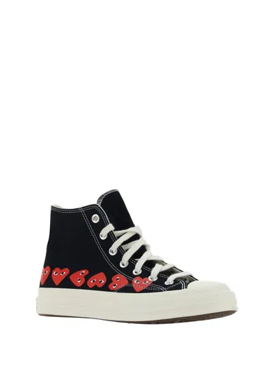 Shop Comme Des Garçons Play X Converse Sneakers In Black