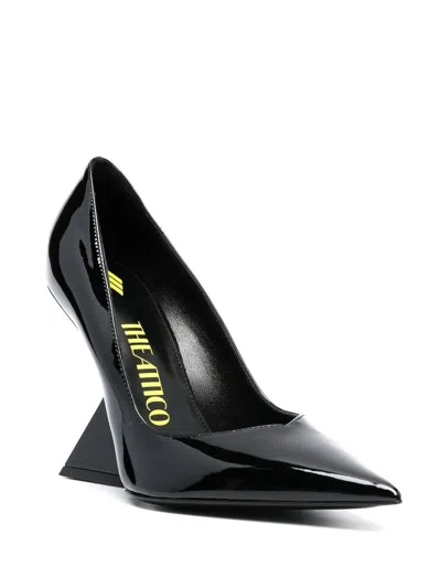 Shop Attico The  Cheope Patent Nappa Pump 105mm Shoes In Black