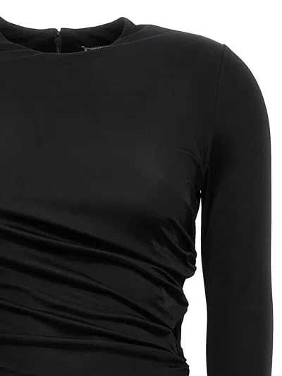 Shop Versace La Vacanza Capsule Midi Dress In Black