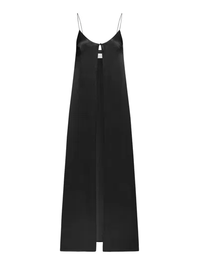 Shop Nina Satin Dress In Black