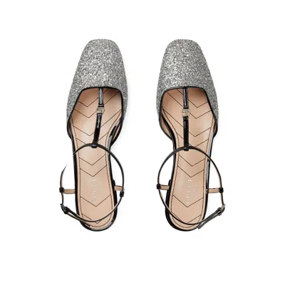 Shop Gucci 双gg Mary Jane Ballet Flats In 黑色的