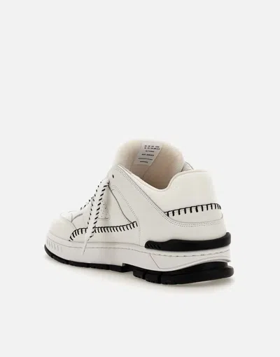 Shop Axel Arigato Area Lo Stitch Leather Sneakers White Black
