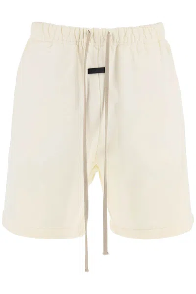 Shop Fear Of God Cotton Terry Sports Bermuda Shorts In Bianco