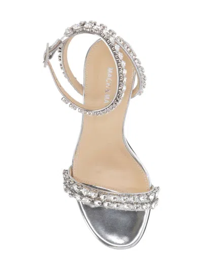 Shop Mach & Mach Sandals In Silver