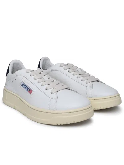 Shop Autry 'dallas' White Leather Sneakers