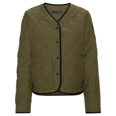Shop Canada Goose Outerwears In Green
