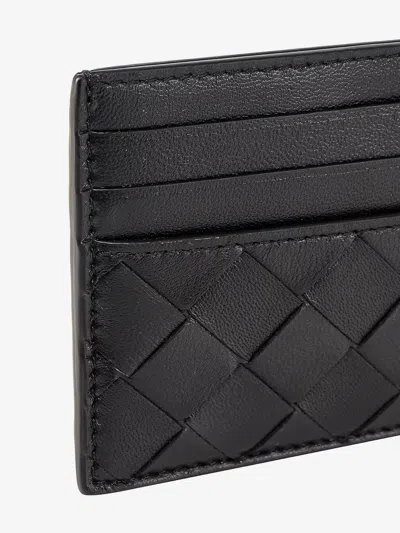 Shop Bottega Veneta Woman Card Holder Woman Black Wallets