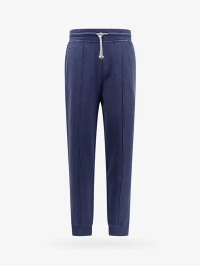 Shop Brunello Cucinelli Man Trouser Man Blue Pants