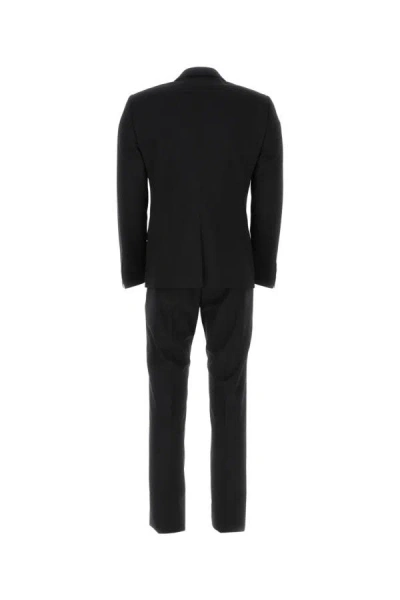 Shop Dolce & Gabbana Man Black Stretch Wool Tuxedo In Multicolor