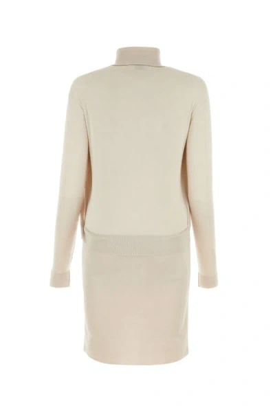 Fendi Light Pink Stretch Silk Blend Mini Dress In Pink