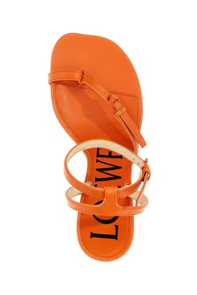 Shop Loewe Women 'petal' Capsule Paula's Ibiza Sandals In Orange