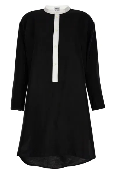 Shop Loewe Women Shirt Dress In Black