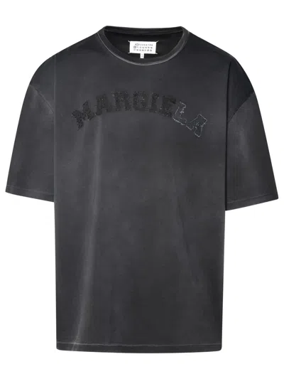Shop Maison Margiela Man  Black Cotton T-shirt