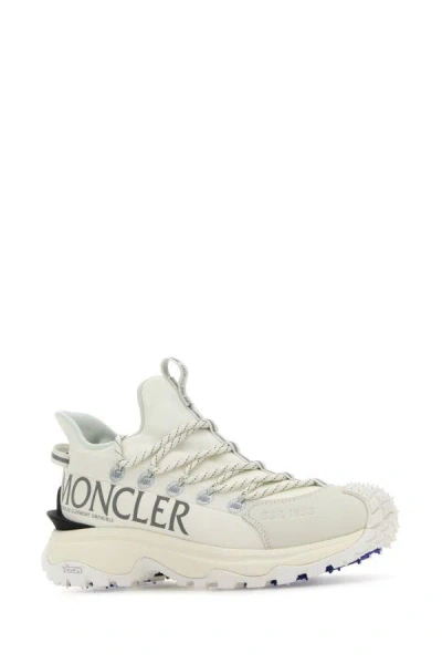 Shop Moncler Woman White Fabric And Rubber Trailgrip Lite2 Sneakers