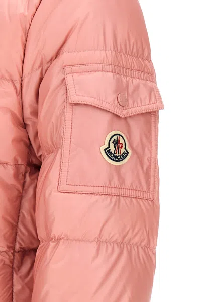Shop Moncler Women 'gles' Down Jacket In Pink