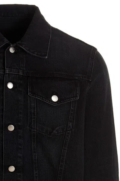 Shop Prada Men Denim Jacket In Black