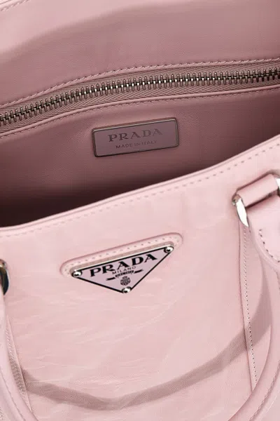 Shop Prada Women 'nappa Antique' Small Shopping Bag In Pink