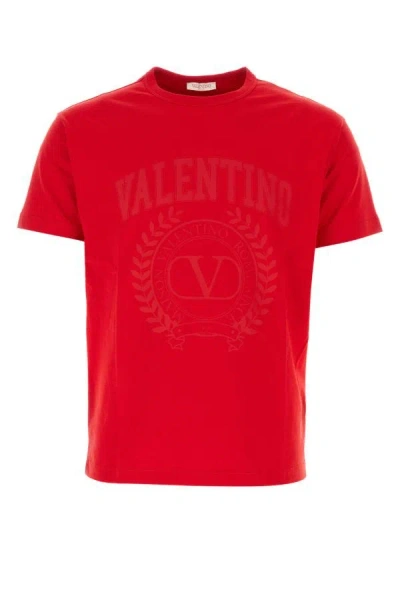 Shop Valentino Garavani Man Red Cotton T-shirt