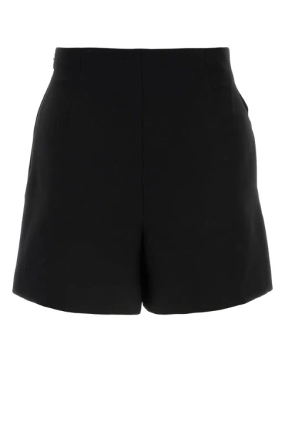 Shop Valentino Garavani Woman Black Crepe Couture Shorts